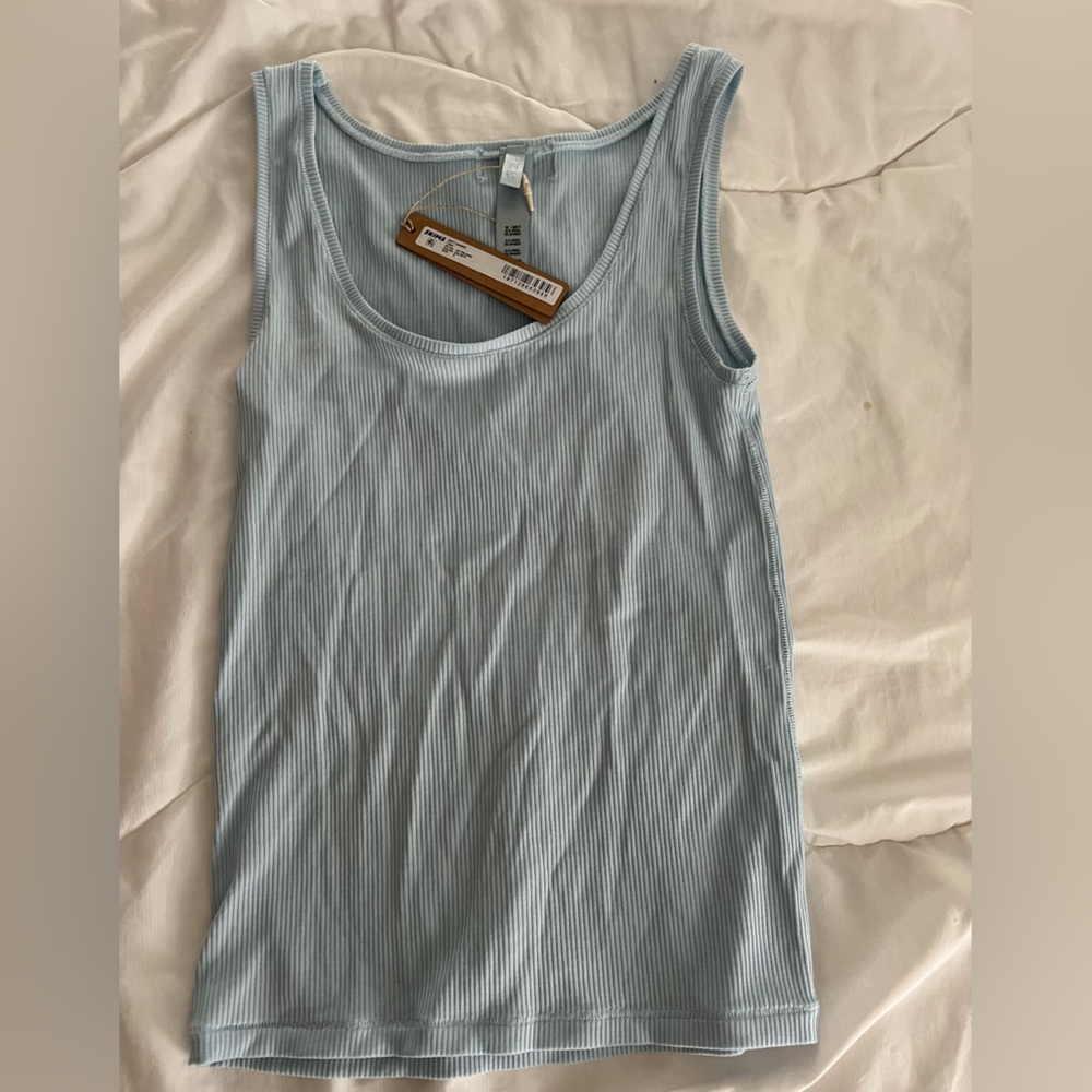 Skims soft lounge tank top, size: small, color: Celeste